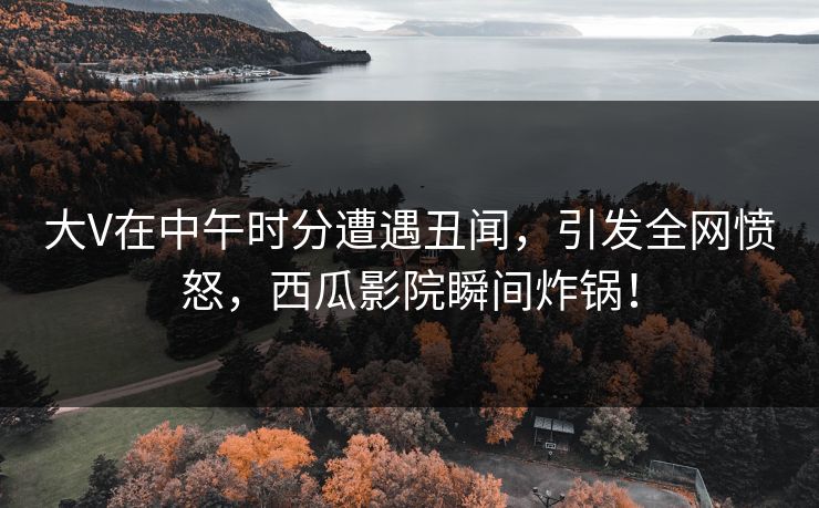 大V在中午时分遭遇丑闻，引发全网愤怒，西瓜影院瞬间炸锅！