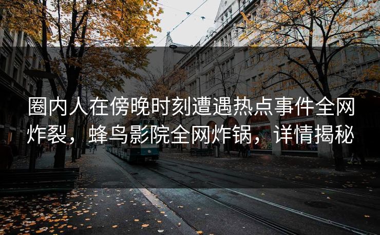 圈内人在傍晚时刻遭遇热点事件全网炸裂，蜂鸟影院全网炸锅，详情揭秘
