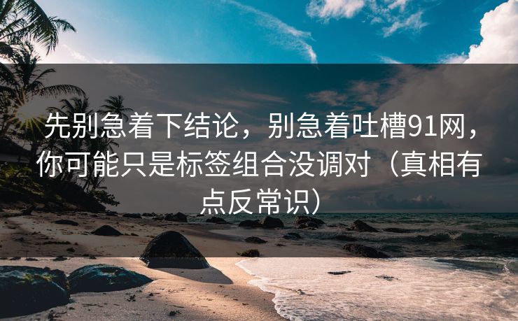 先别急着下结论,别急着吐槽91网,你可能只是标签组合没调对(真相有点反常识) 先别急着下结论,别急着吐槽91网,你可能只是标签组合没调对(真相有点反常识)